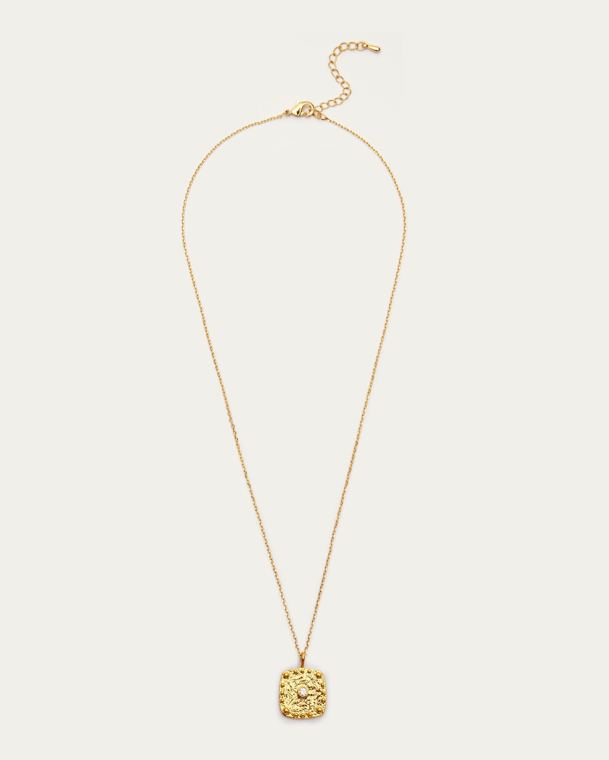 Medallion Textured Surface Necklace