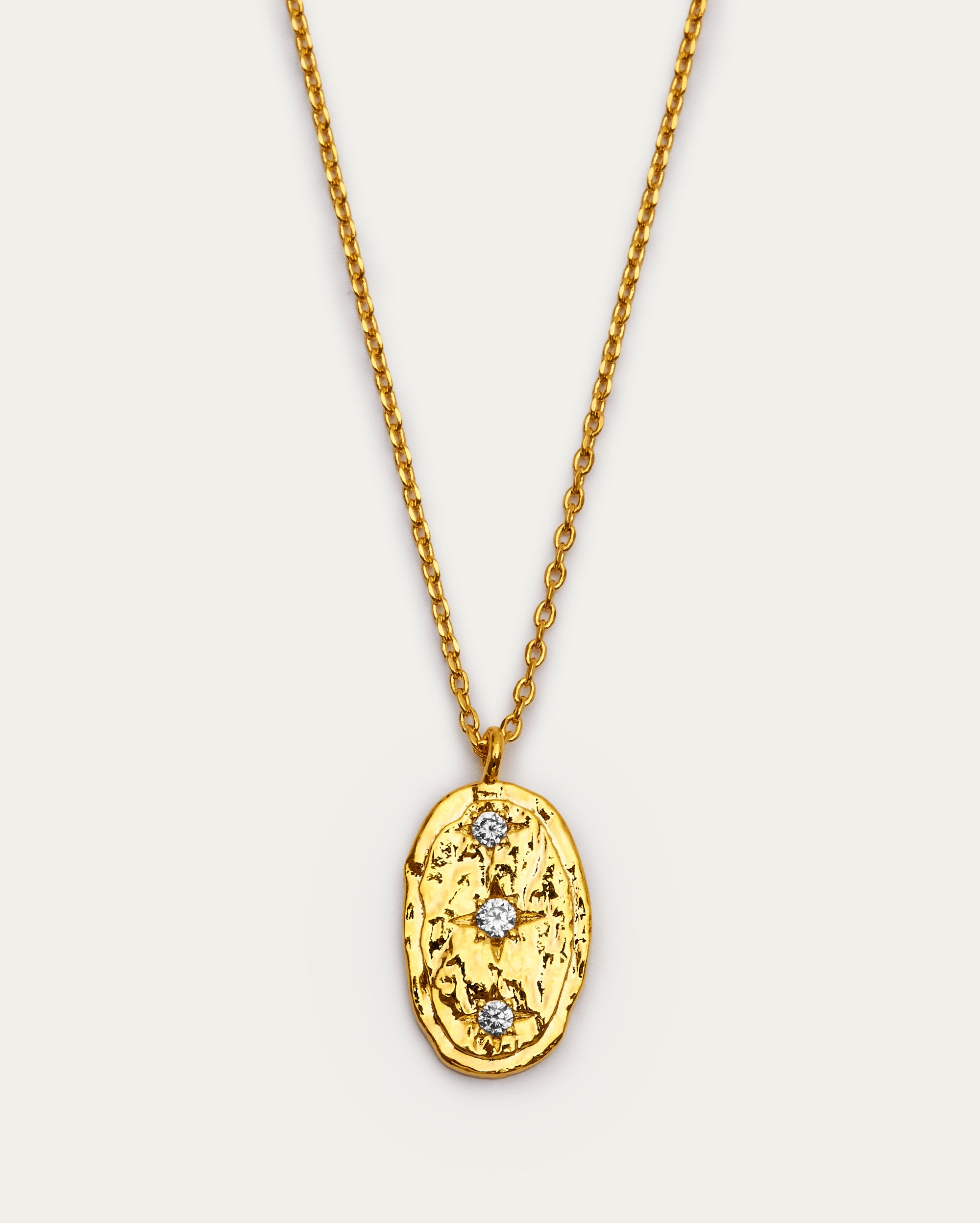 Nova Textured Medallion Necklace