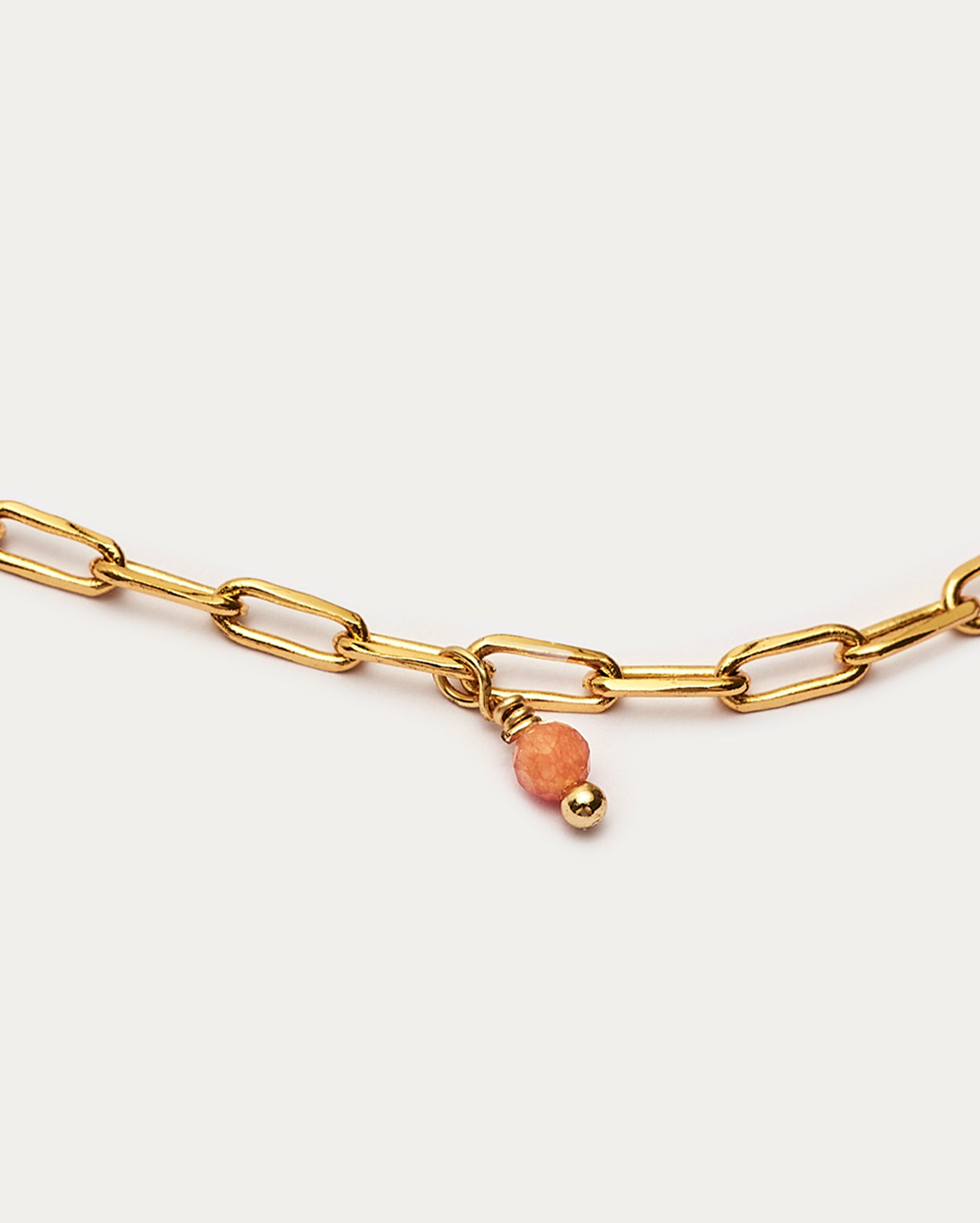 Gold Beaded Chain Layering Necklace