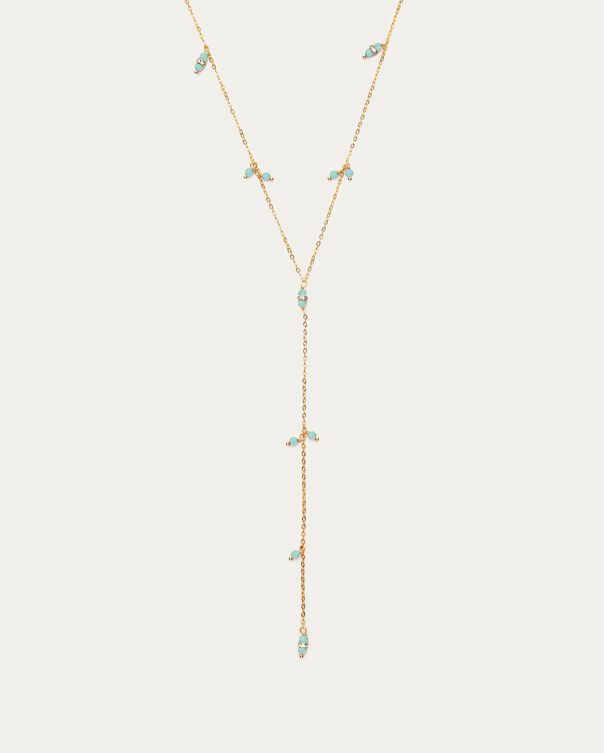 Beaded Chain Long Layering Necklace