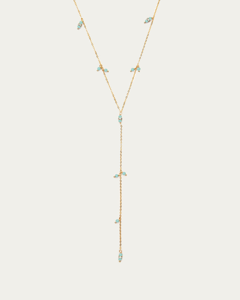 Beaded Chain Long Layering Necklace
