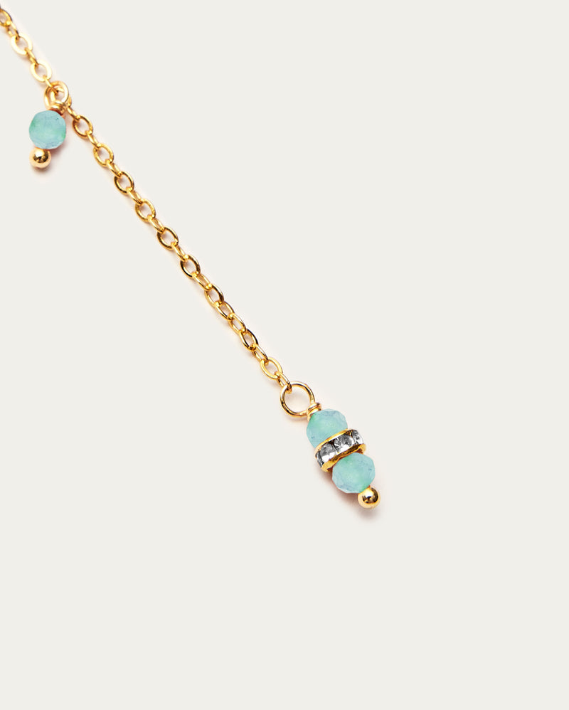 Beaded Chain Long Layering Necklace