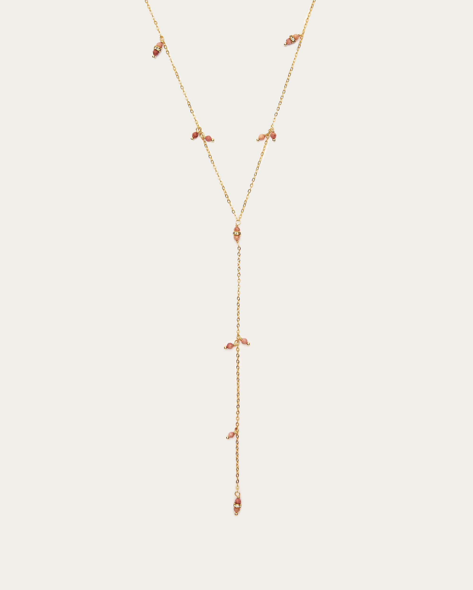 Beaded Chain Long Layering Necklace