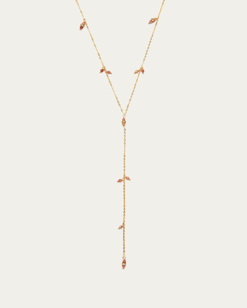 Beaded Chain Long Layering Necklace