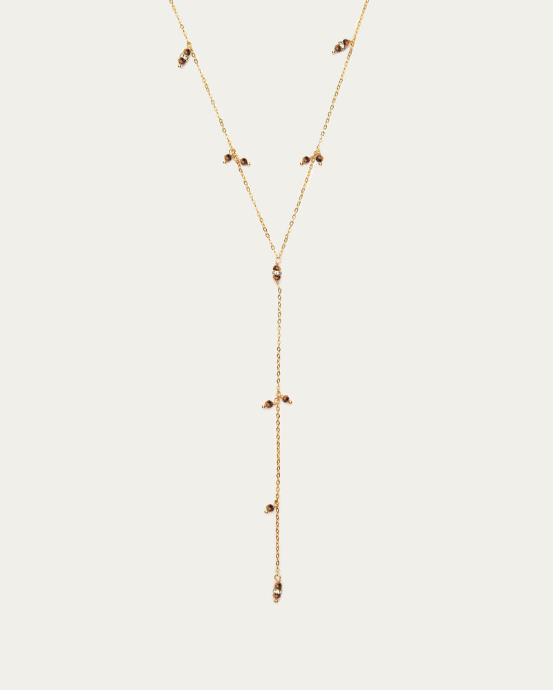Beaded Chain Long Layering Necklace