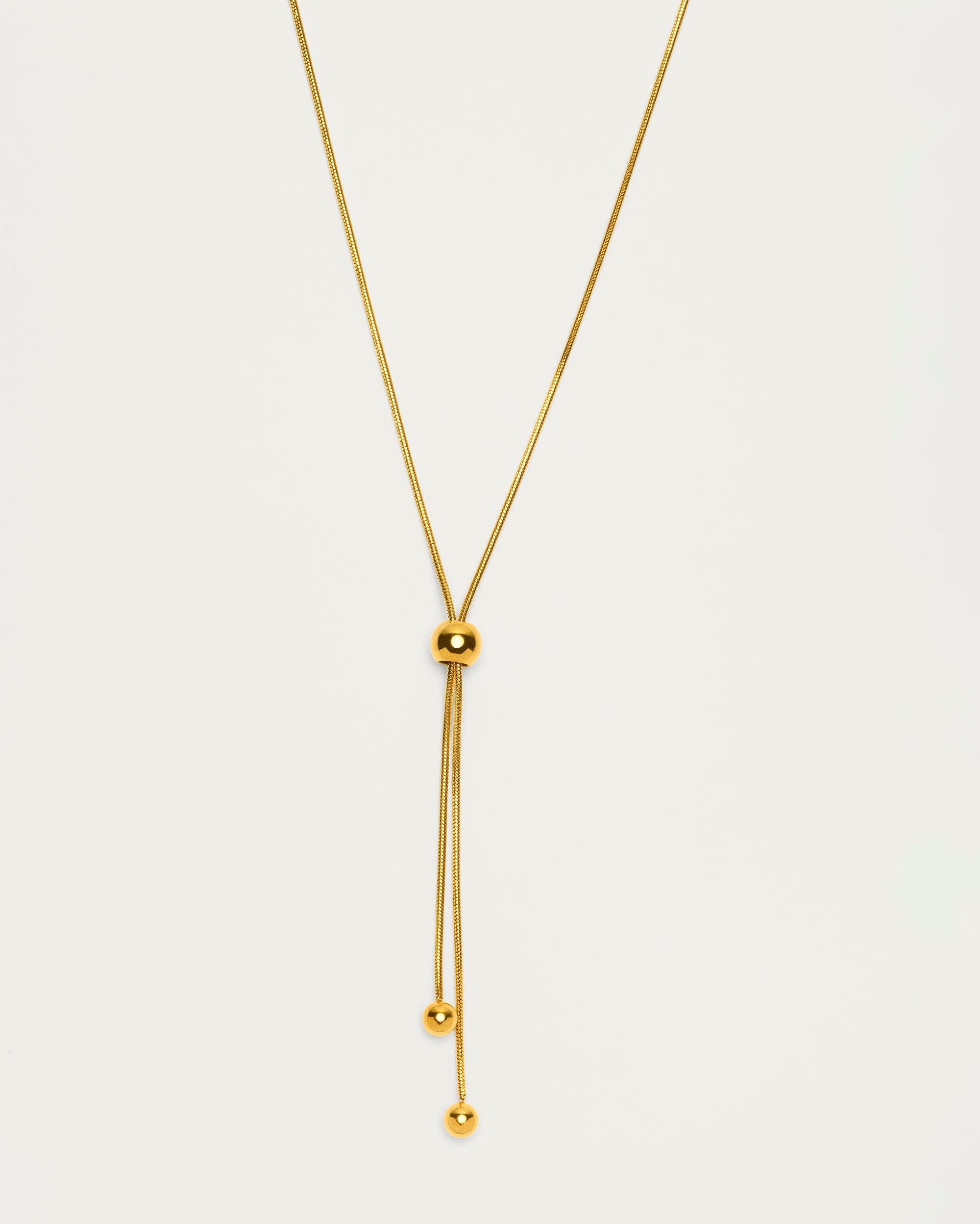 Adjustable Gold Drop Lariat Necklace
