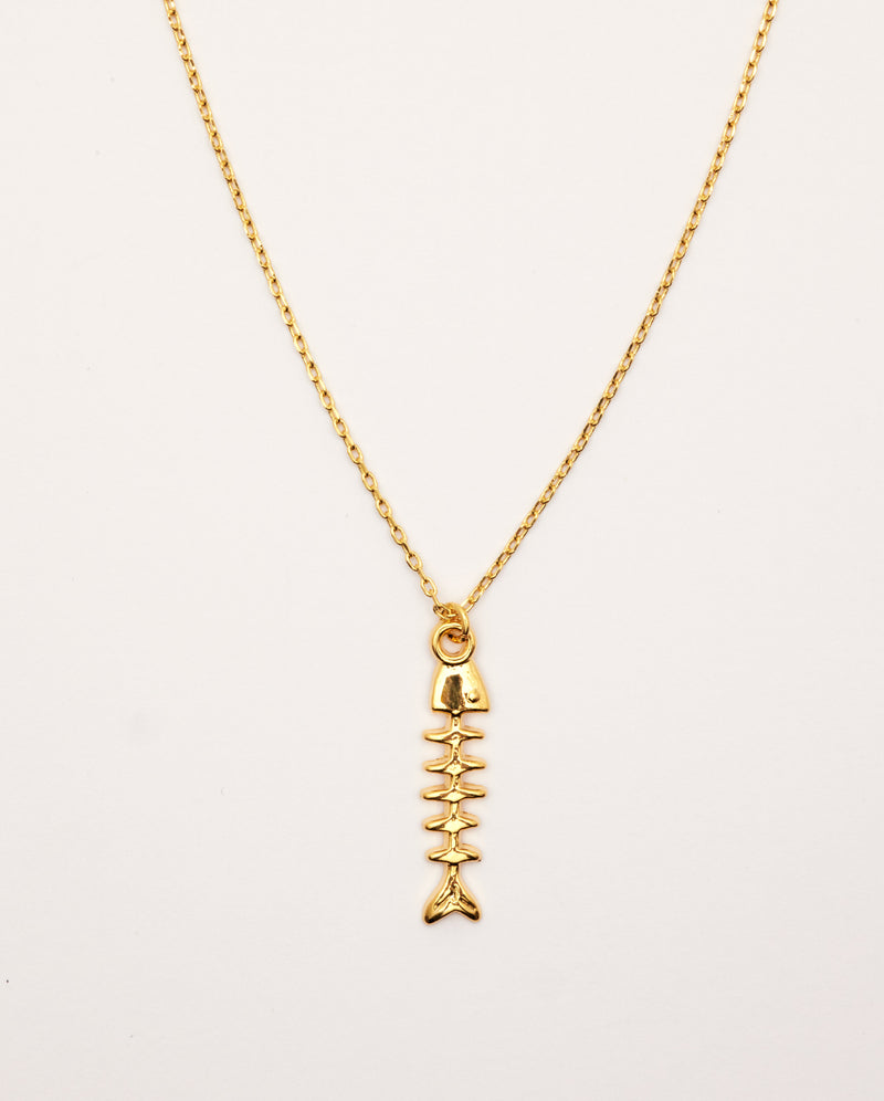 Fishbone Pendant Necklace
