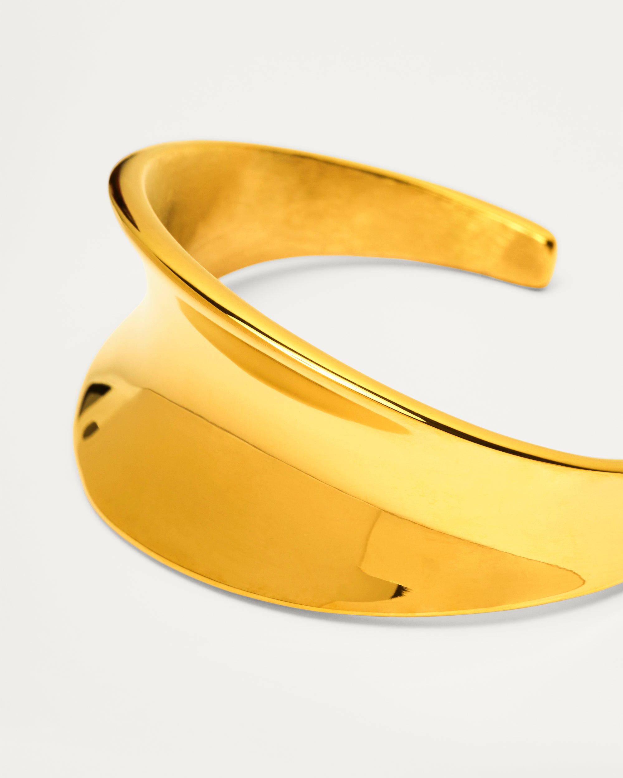 Gold Sculpted Cuff Bangle