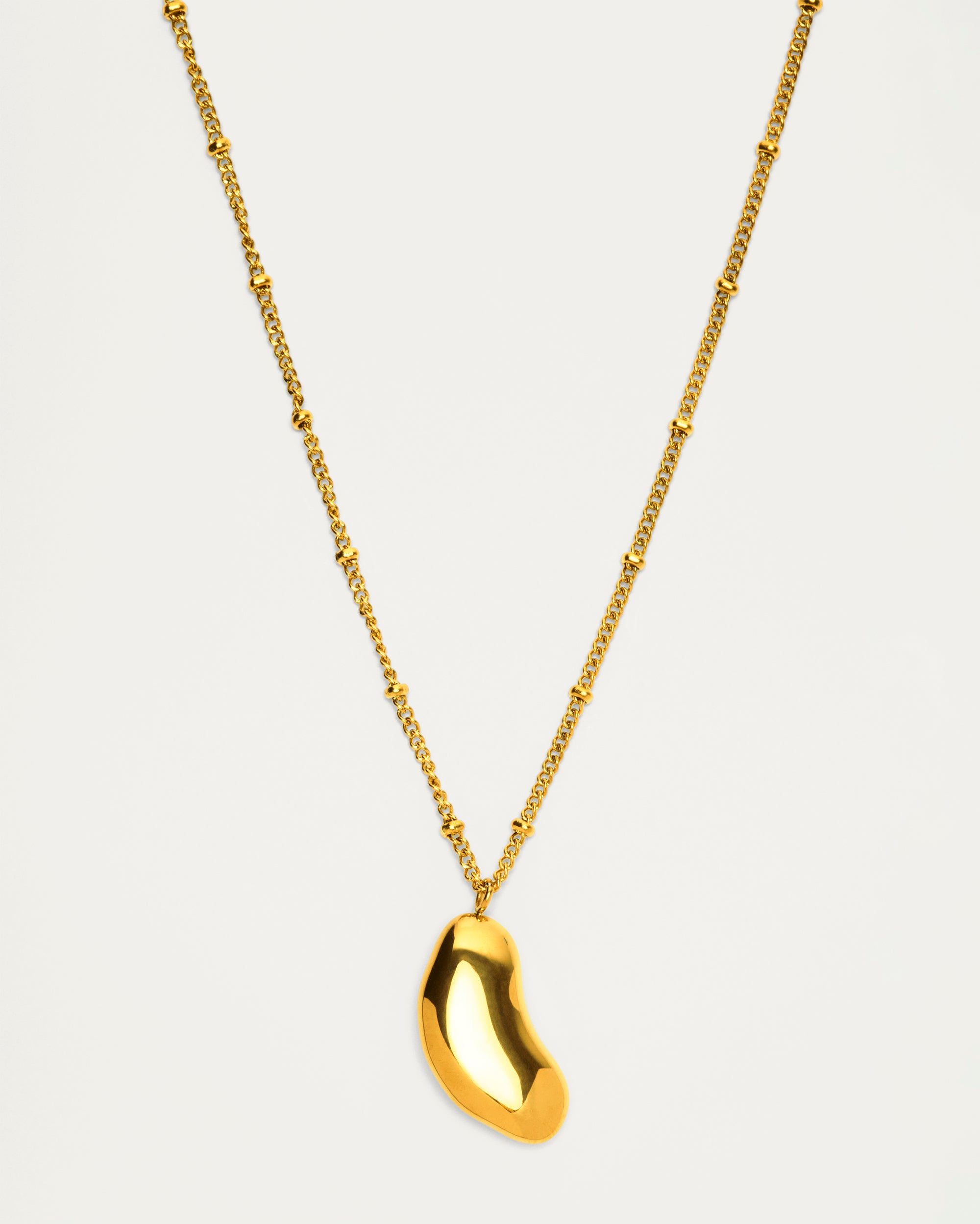 Gold Nugget Sculptural Pendant Necklace