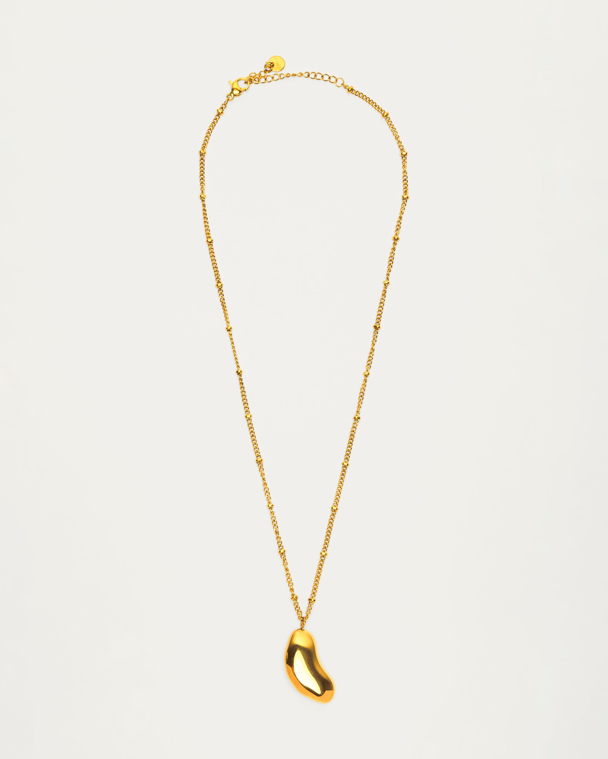 Gold Nugget Sculptural Pendant Necklace