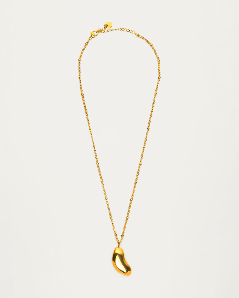 Gold Nugget Sculptural Pendant Necklace