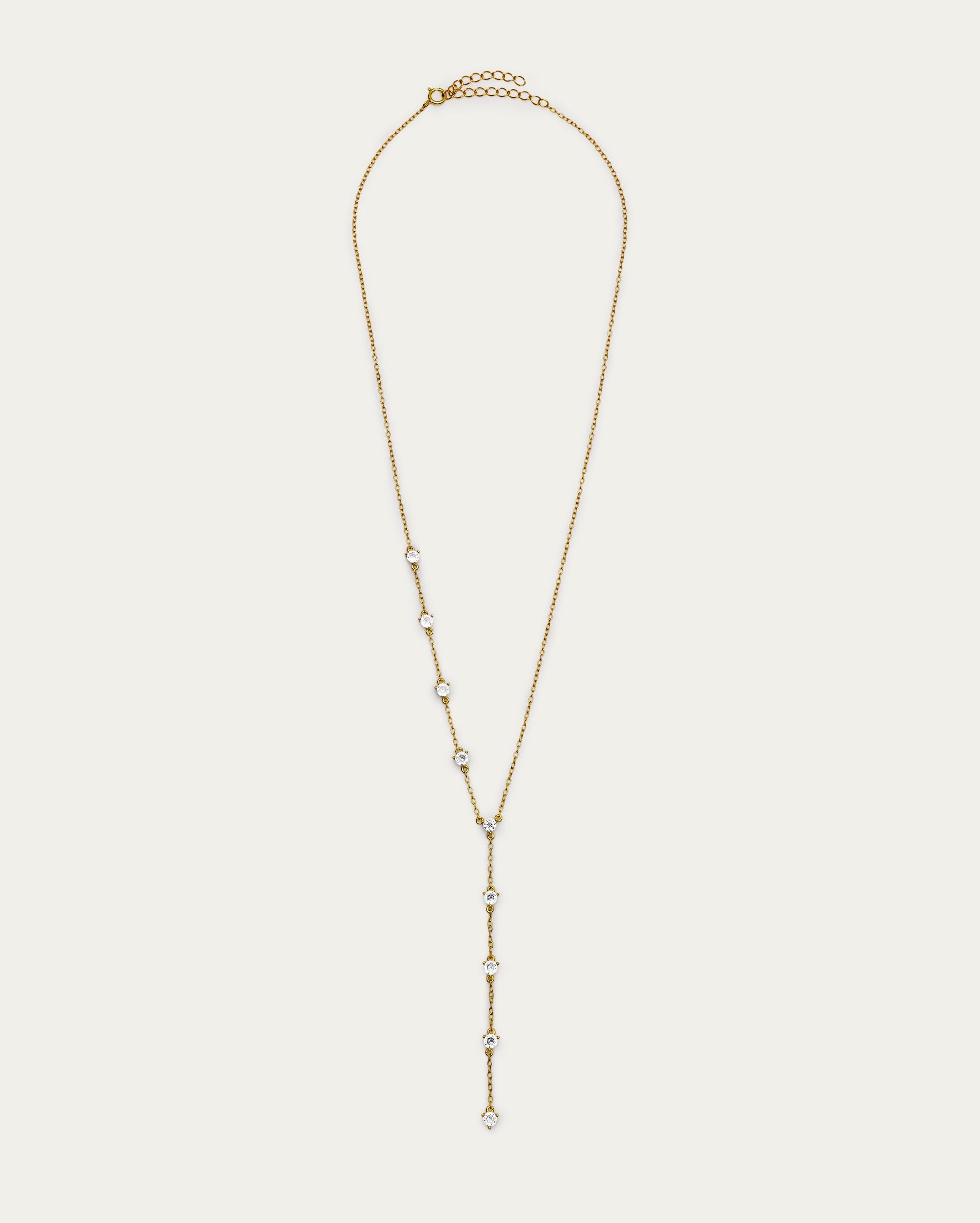 Crystal Y- Drop Necklace