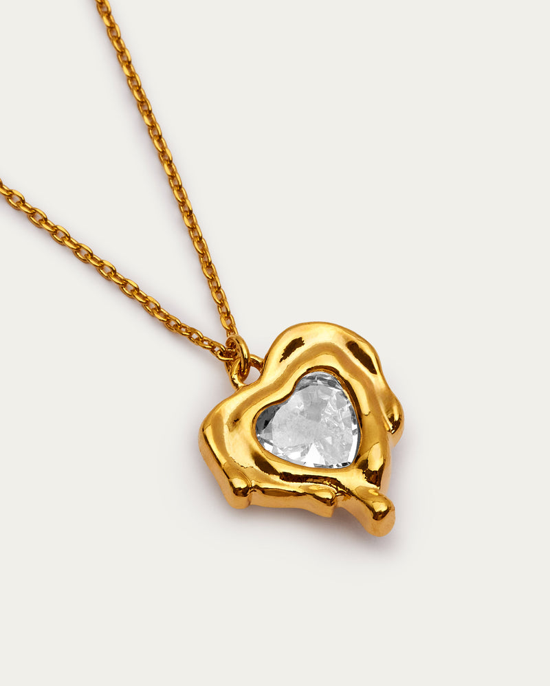 Magma Heart Pendant Necklace