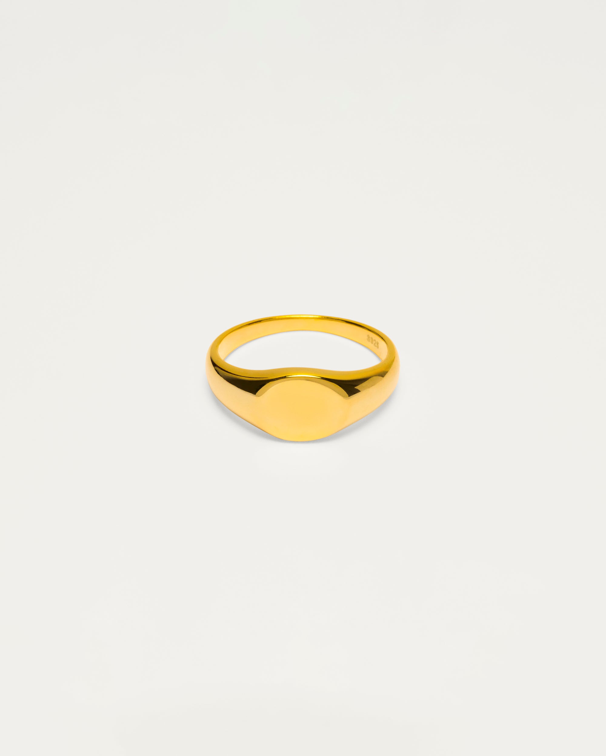 Gold Signet Sterling Silver Ring