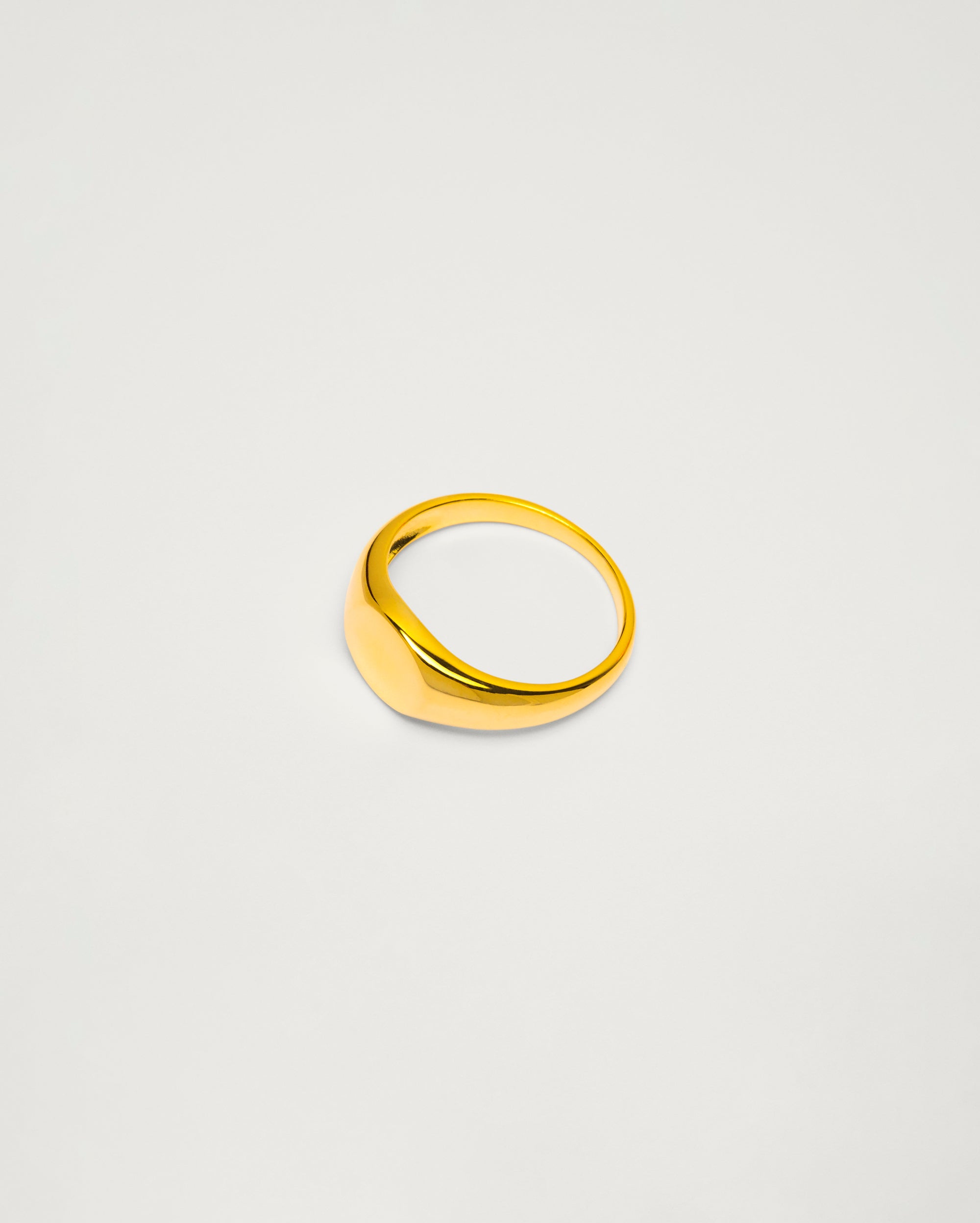 Gold Signet Sterling Silver Ring