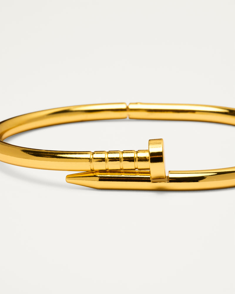 Gold Screw Hinge Bangle