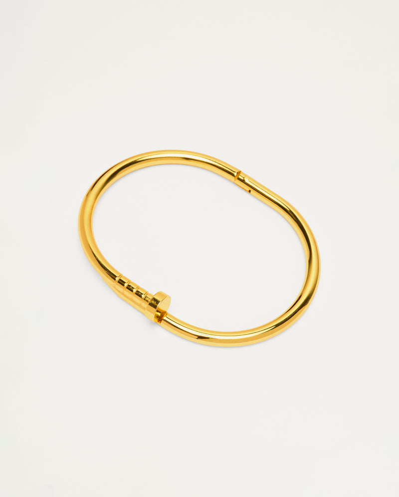 Gold Screw Hinge Bangle