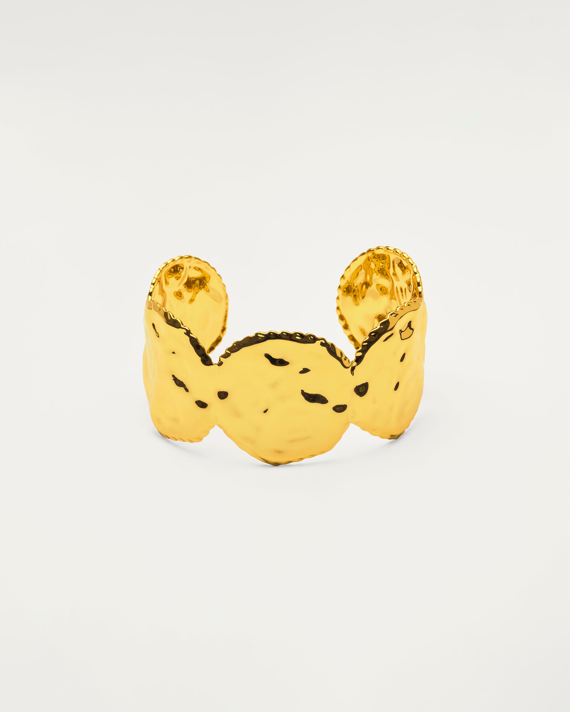 Gold Molten Sculptural Cuff Bracelet