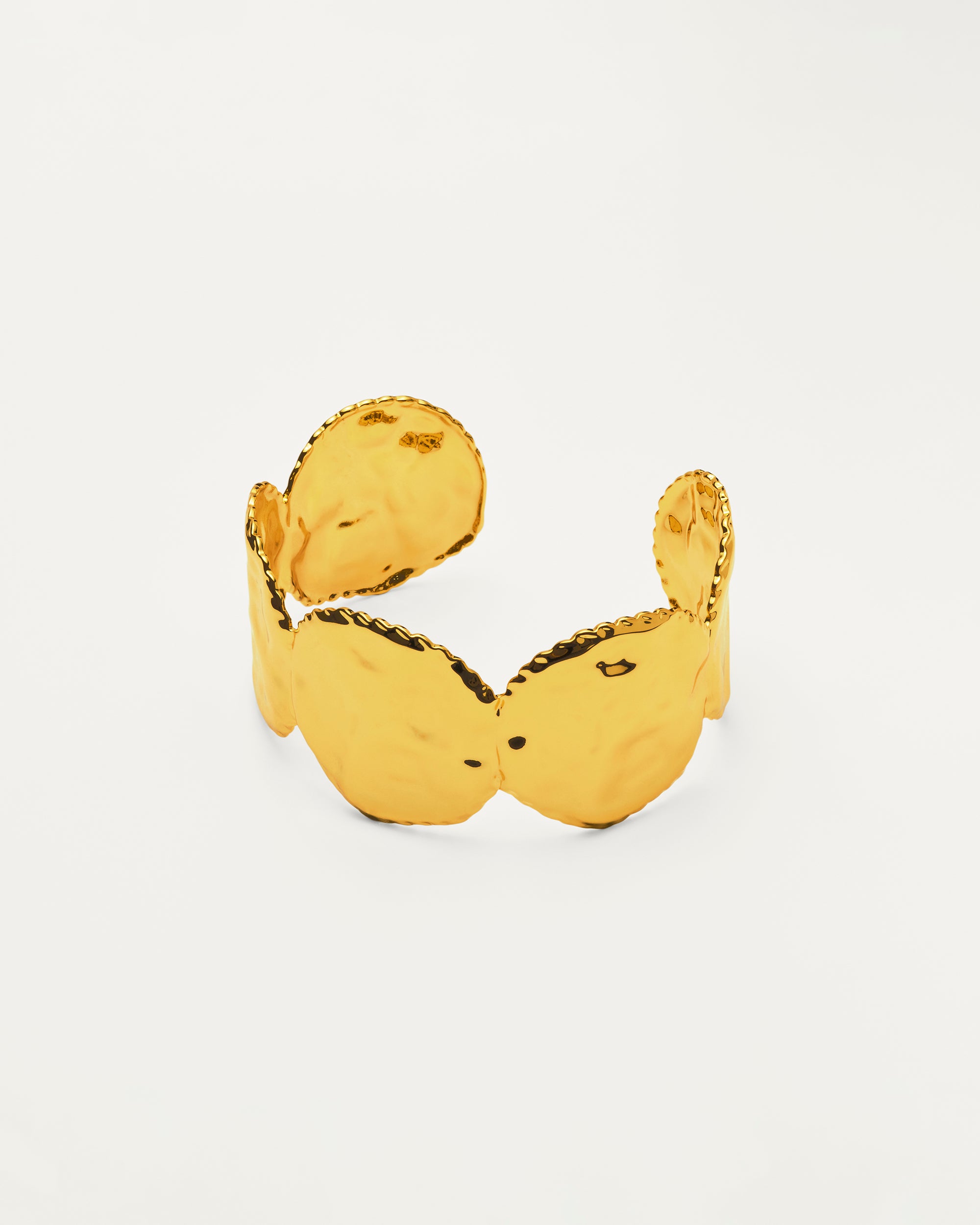 Gold Molten Sculptural Cuff Bracelet