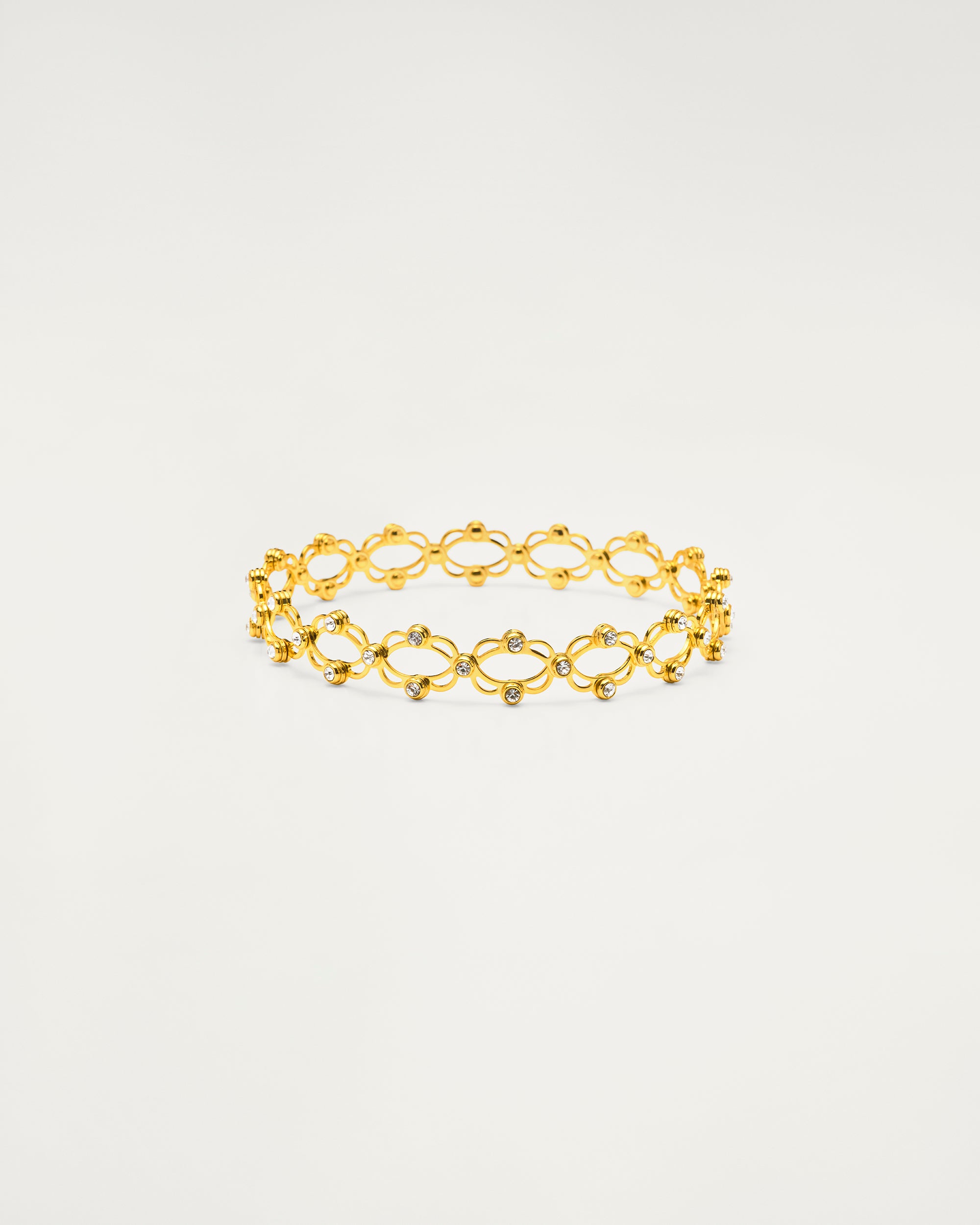 Gold Convertible Crystal Bracelet & Ring