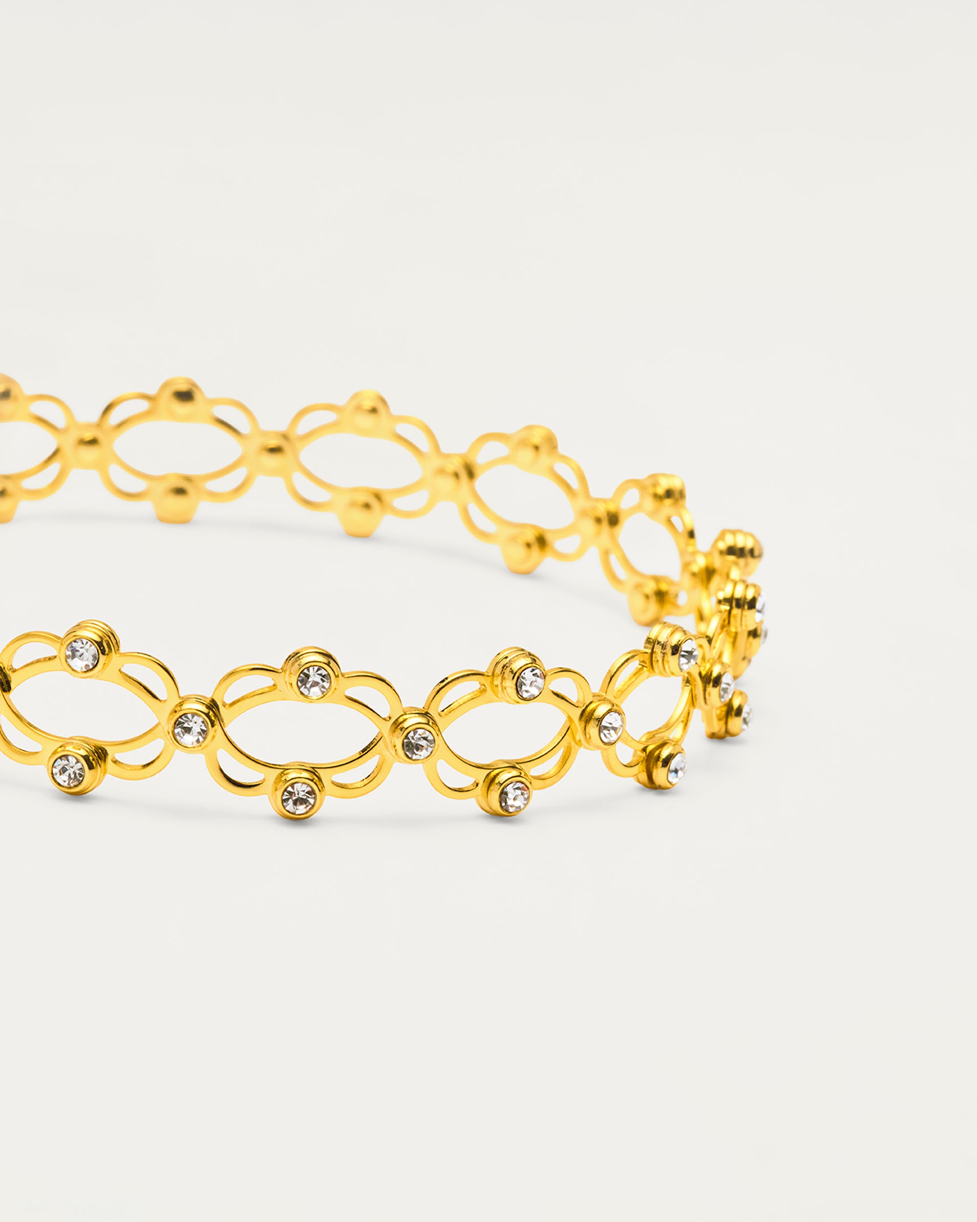 Gold Convertible Crystal Bracelet & Ring