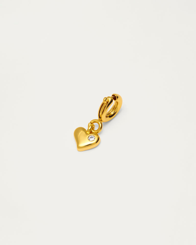 Gold Crystal Heart Charm