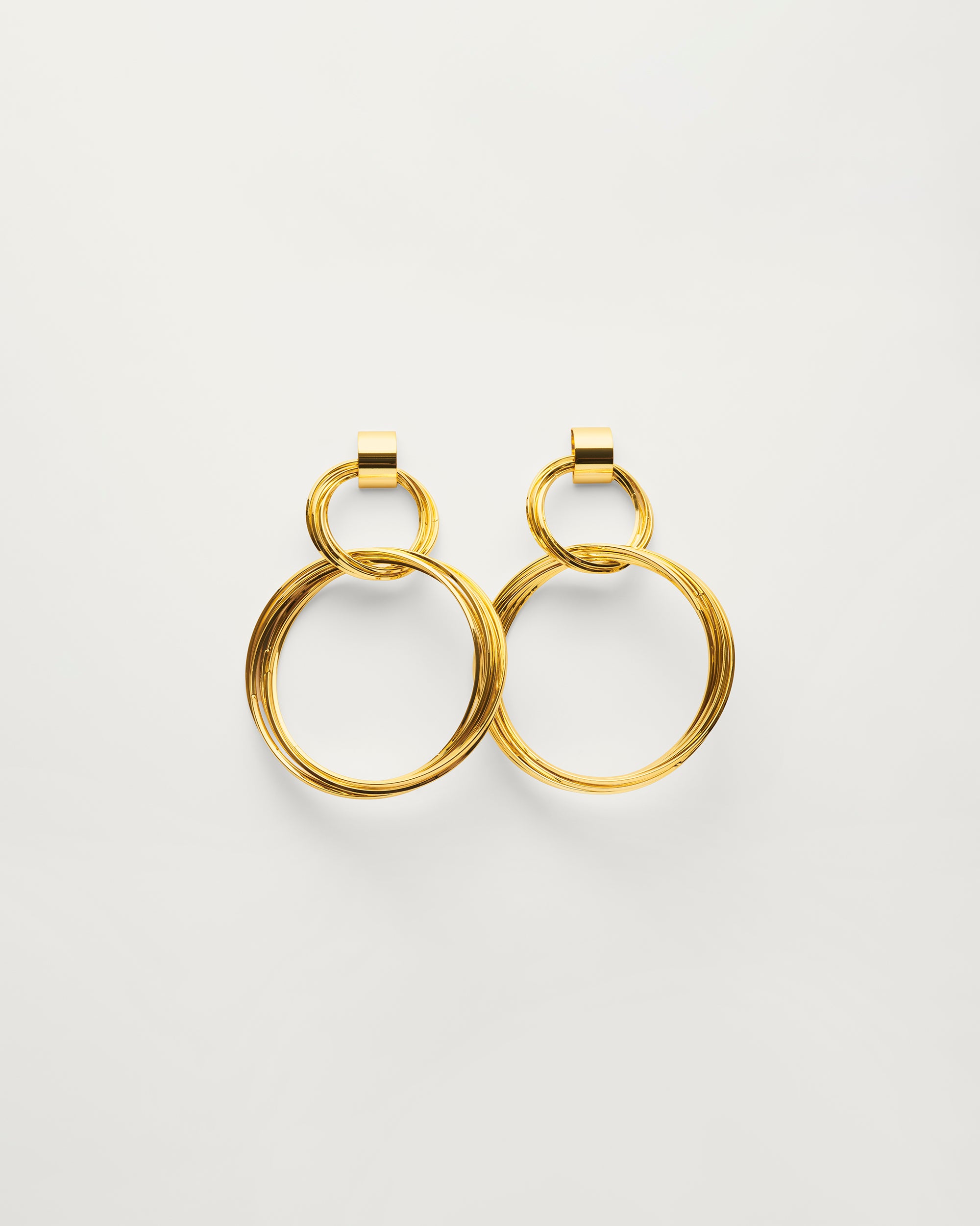 Gold Layered Statement Hoop Earrings