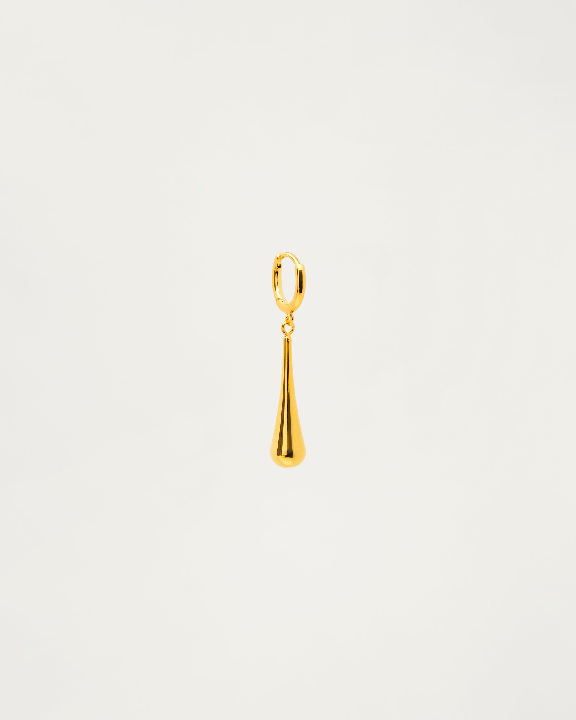 Gold Teardrop Huggie Hoop Earrings