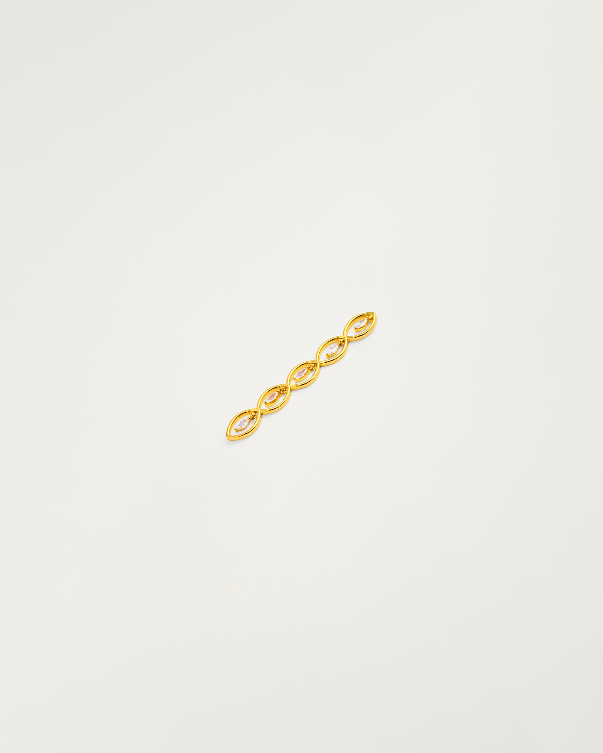 Gold Crystal Marquise Drop Statement Earrings