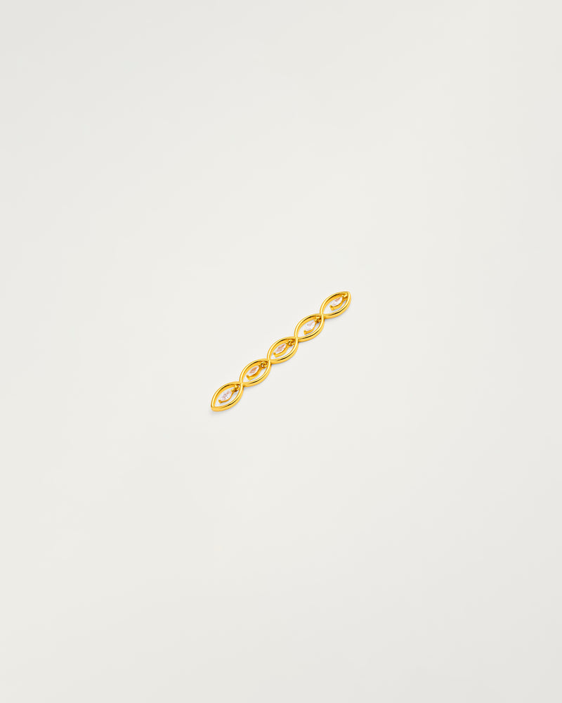 Gold Crystal Marquise Drop Statement Earrings