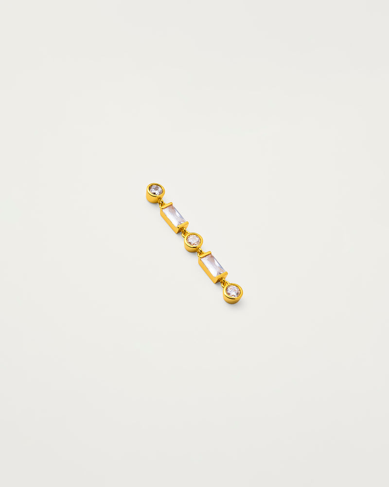 Gold Petite Crystal Drop Earrings