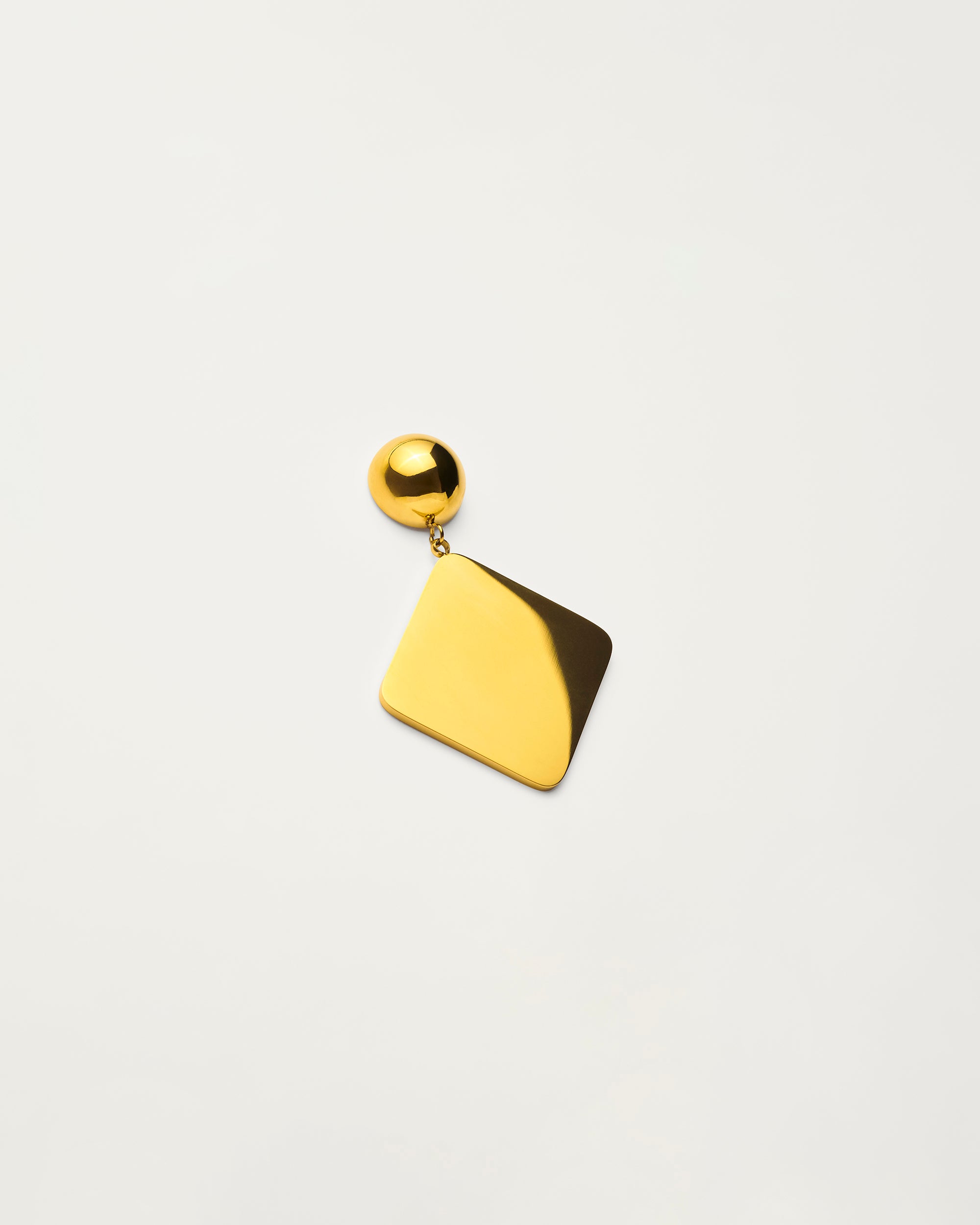 Gold Architectural Diamond Drop Statement Earrings