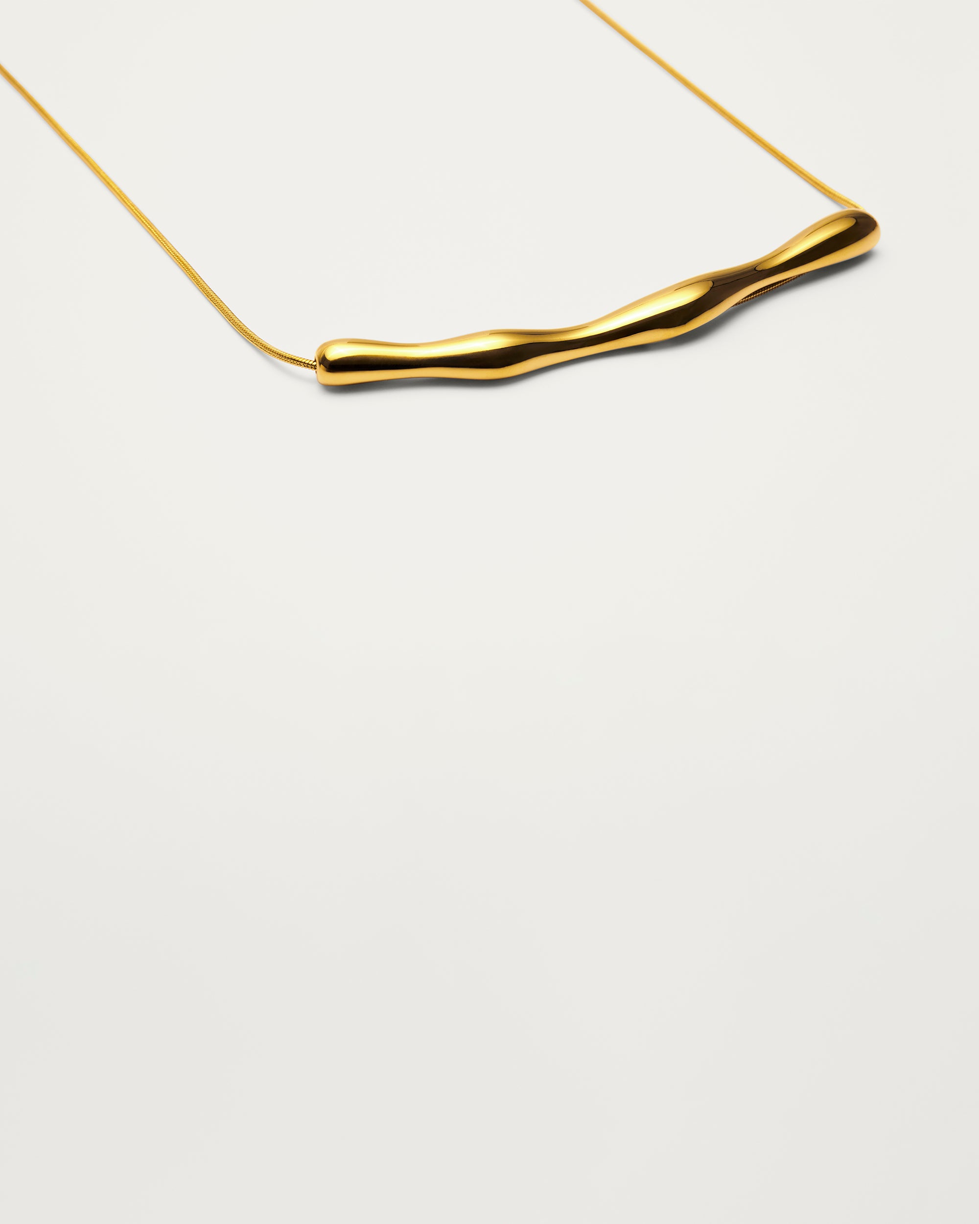 Gold Molten Bar Statement Necklace