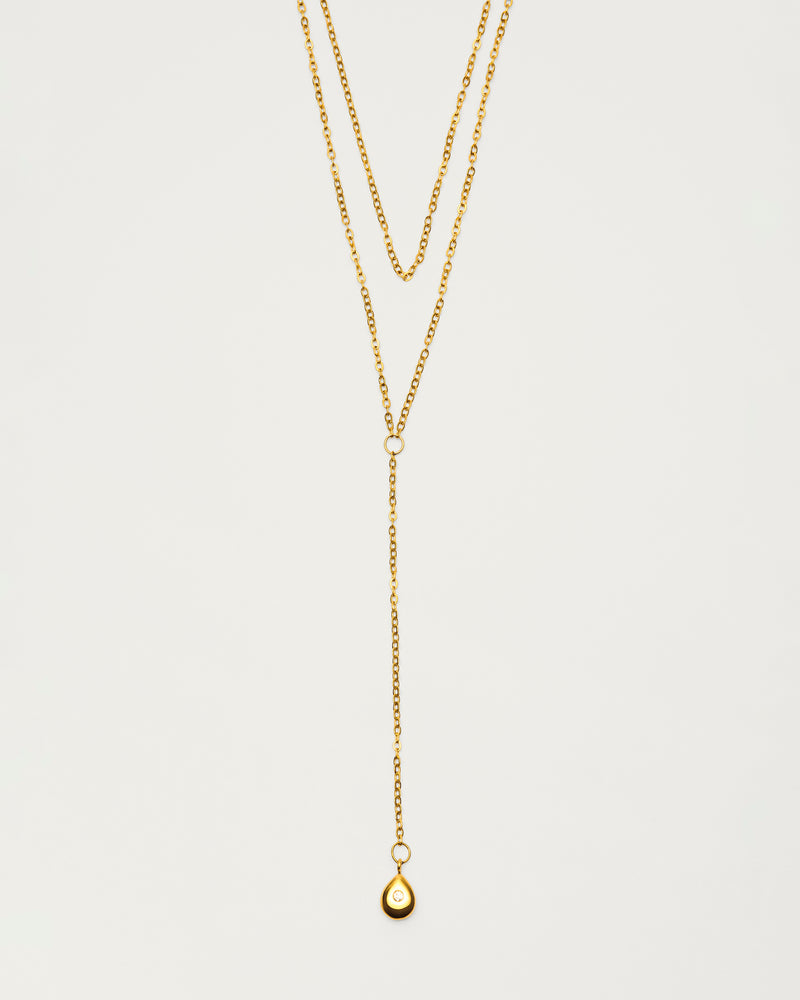 Boho Layered Drop Pendant Gold Plated Necklace