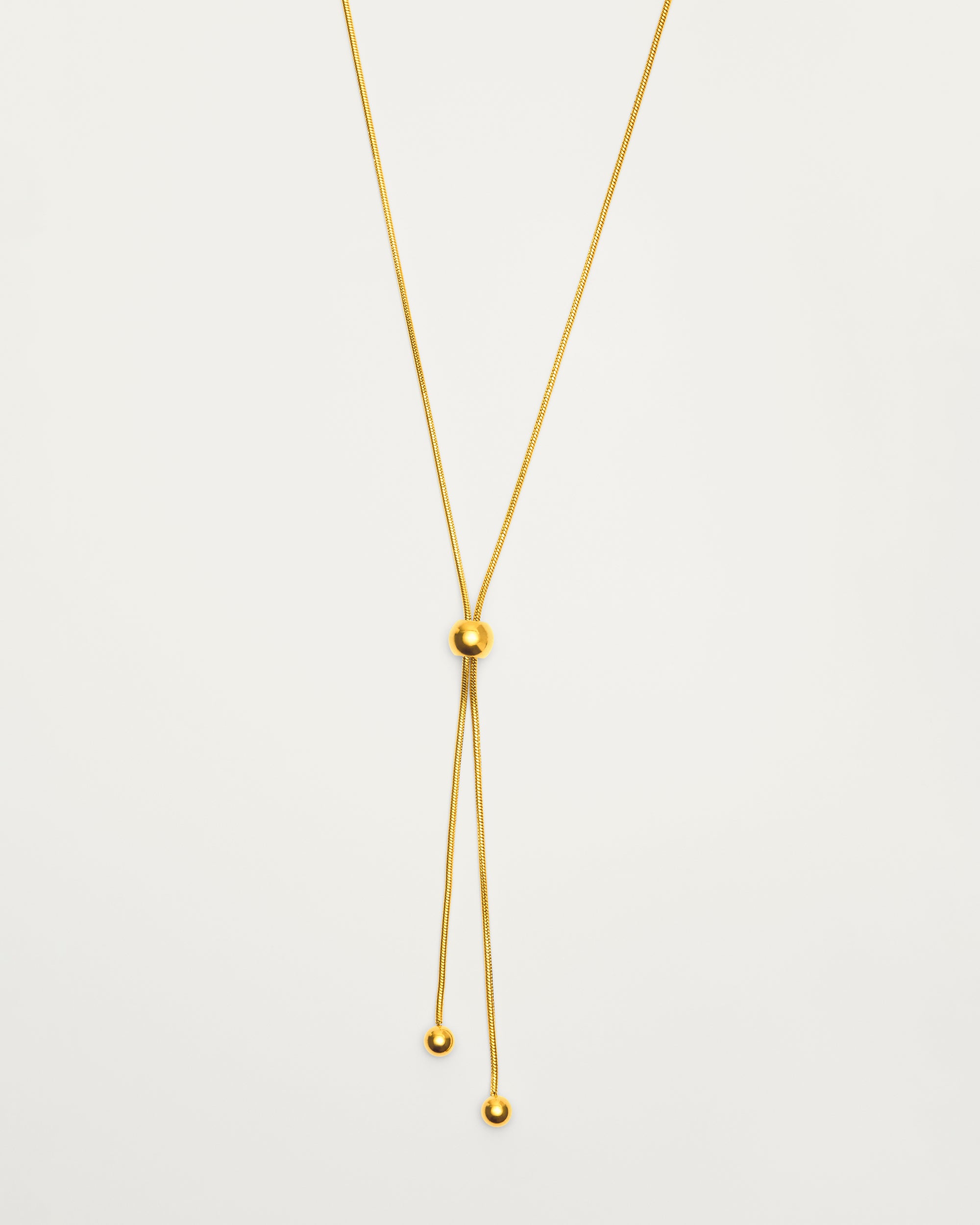 Gold Adjustable Drop Lariat Necklace