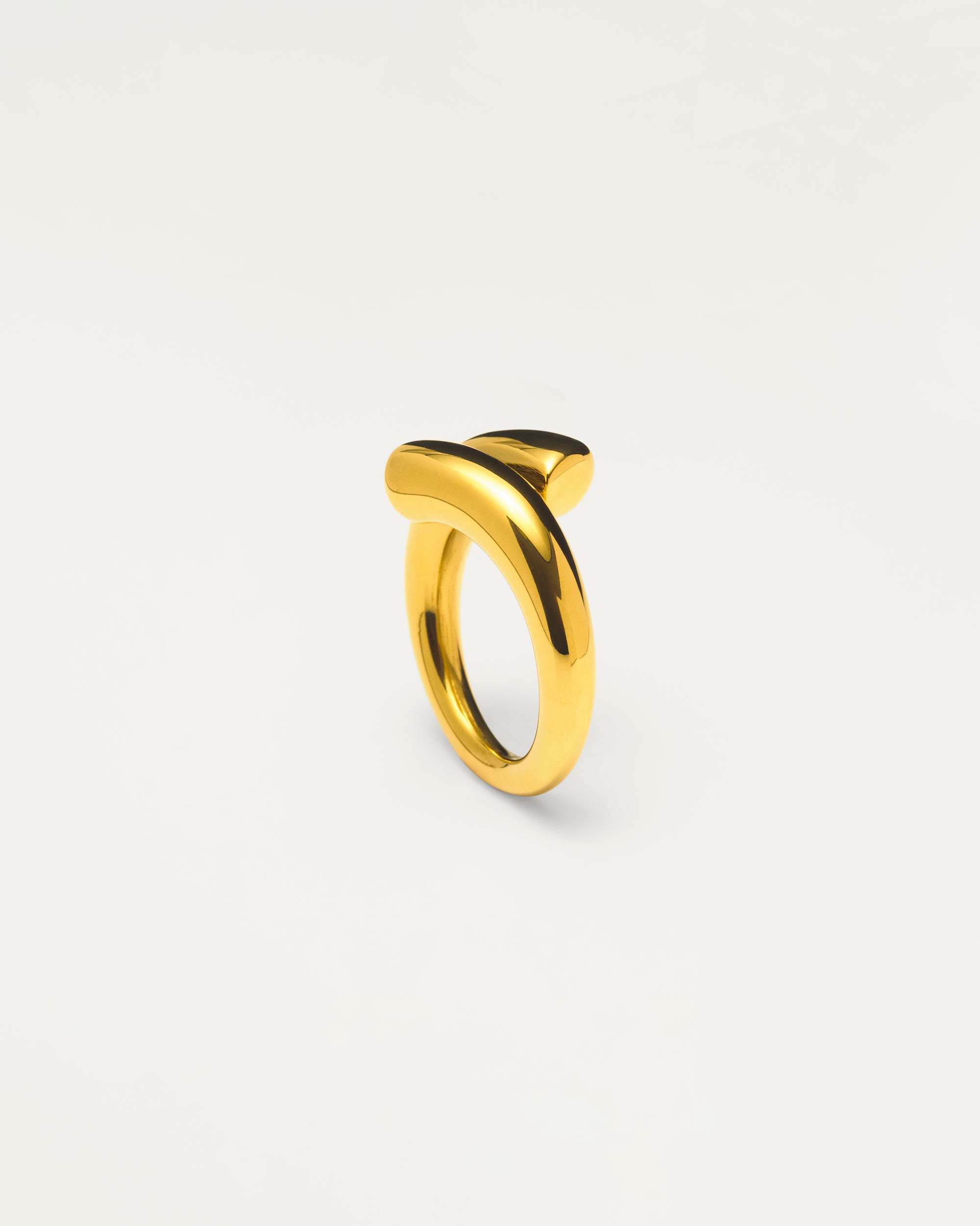 Gold Sculpted Wrap Ring