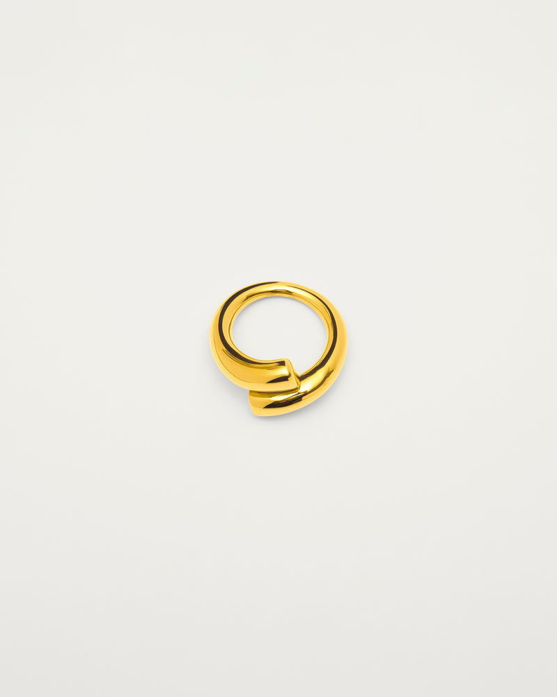 Gold Sculpted Wrap Ring
