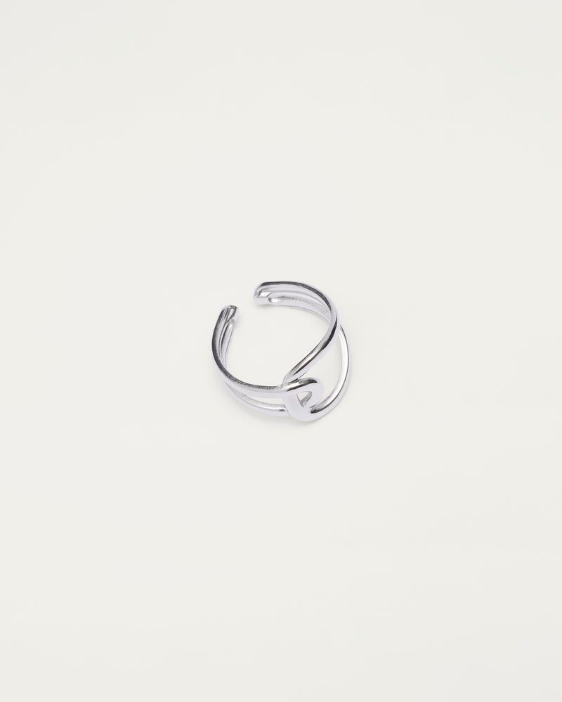Silver Sculpted Twist Ring