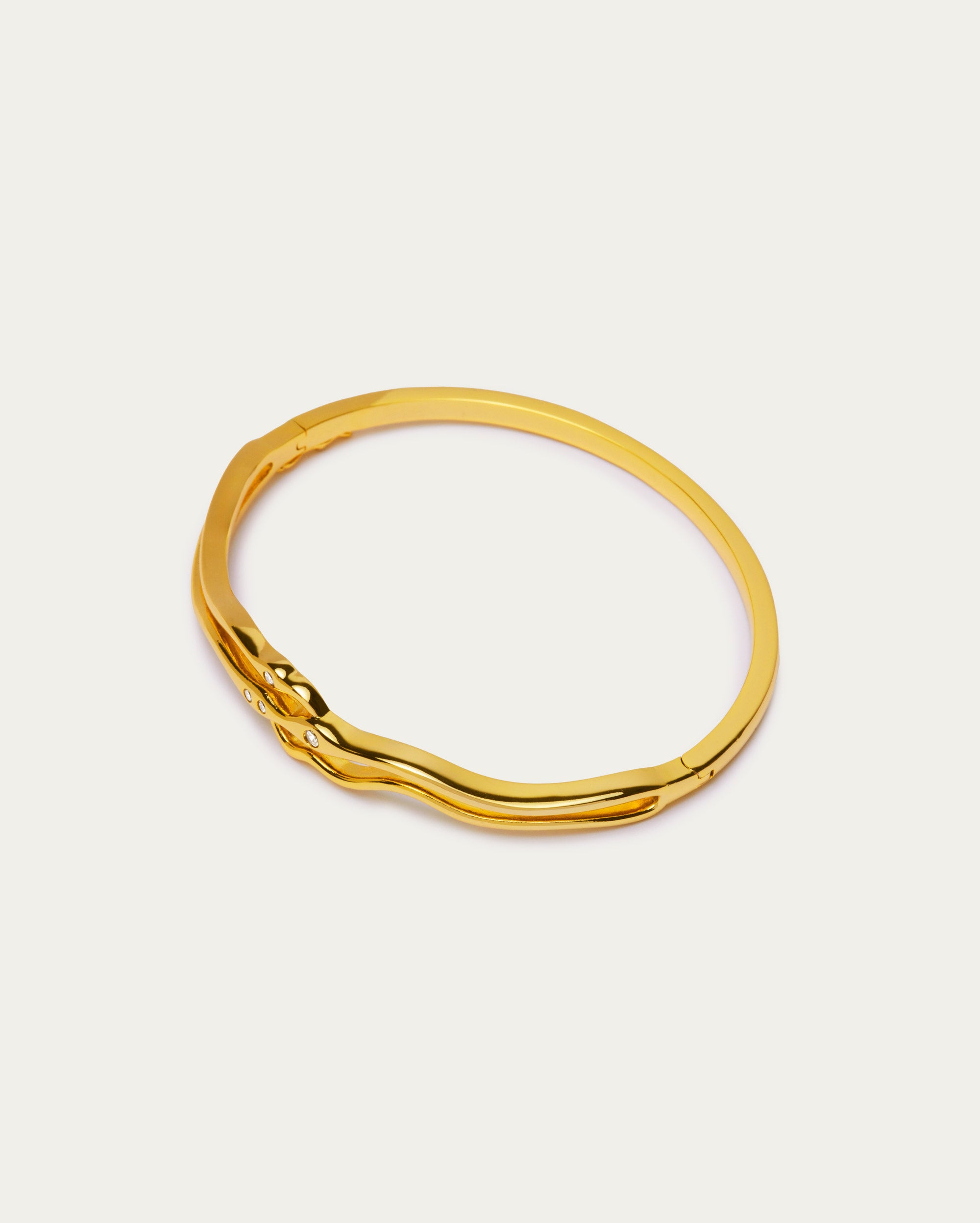 Serpentine Flow Diamond Bangle