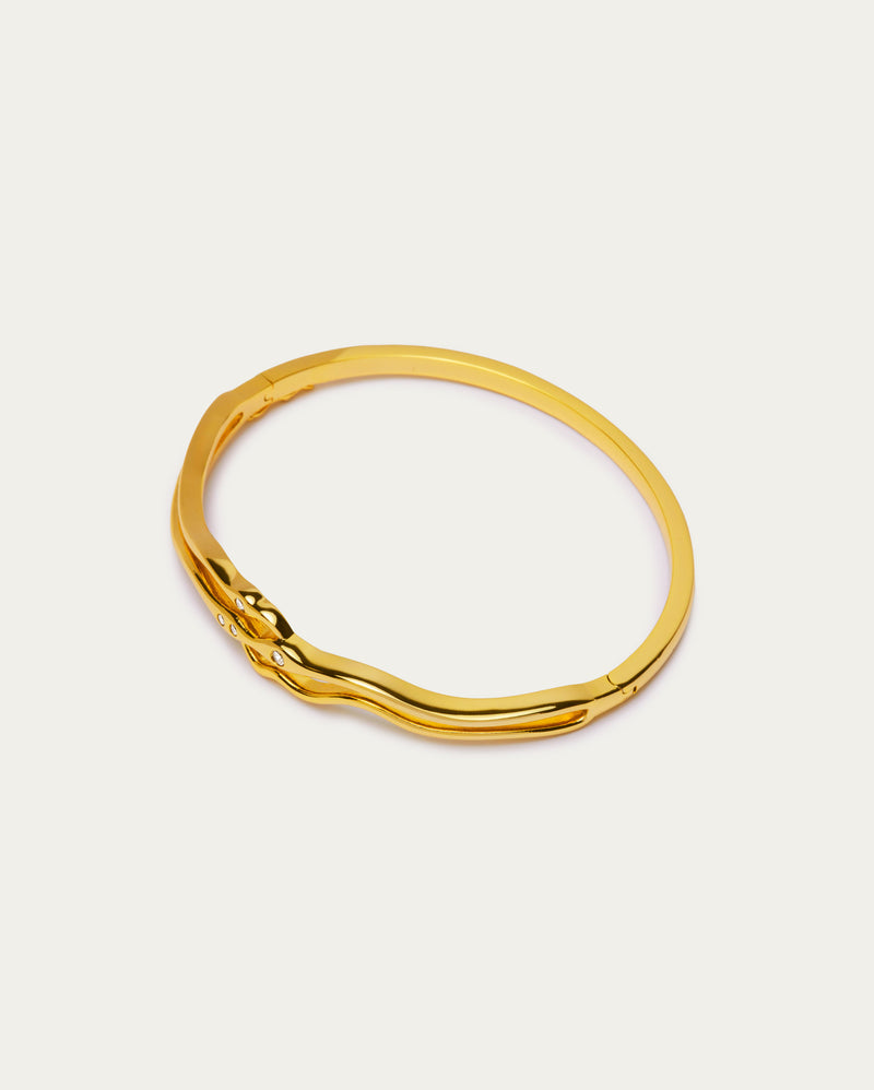 Serpentine Flow Diamond Bangle