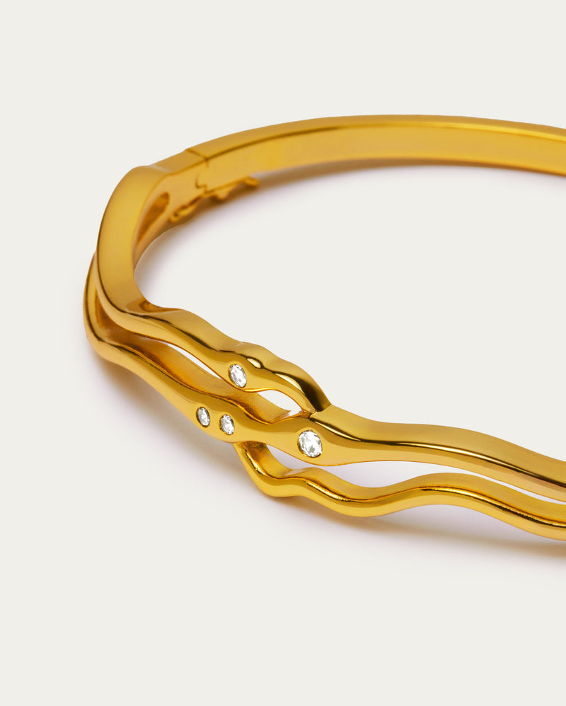 Serpentine Flow Diamond Bangle