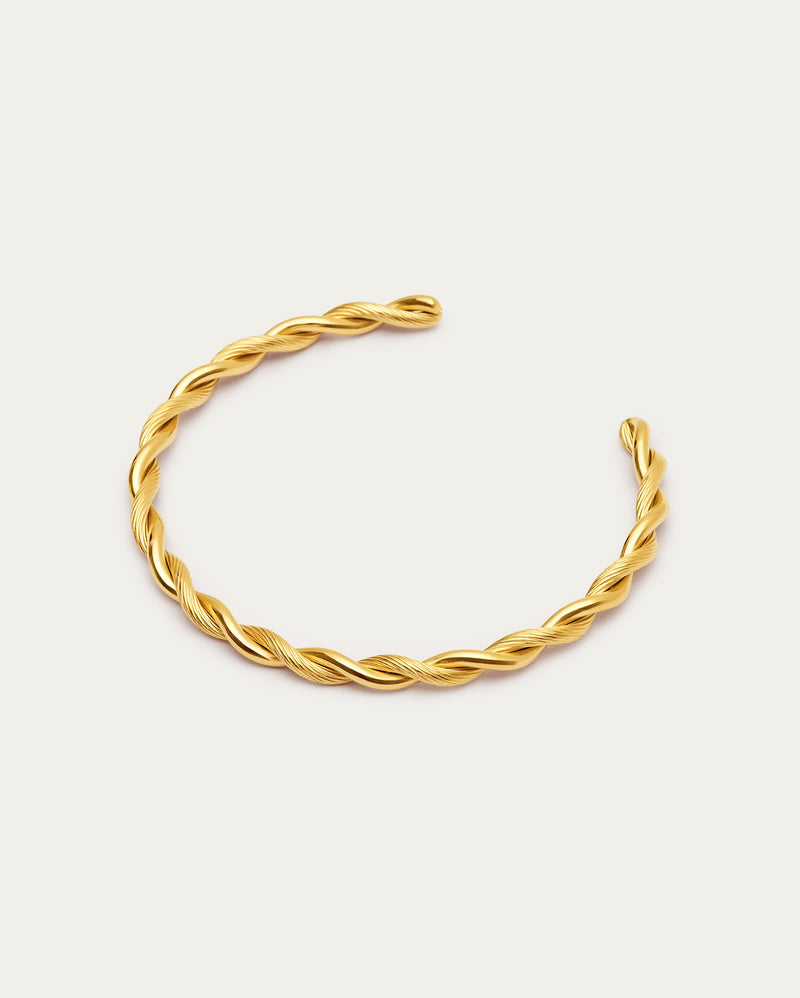 Twisted Gold Bangle