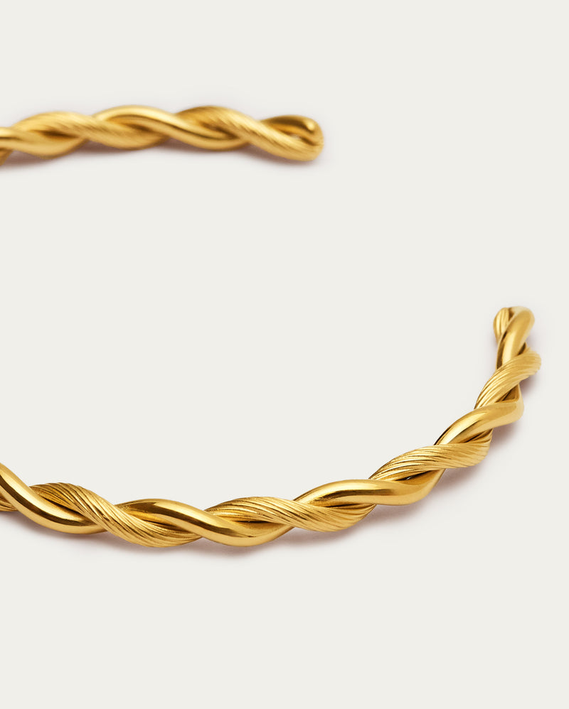 Twisted Gold Bangle
