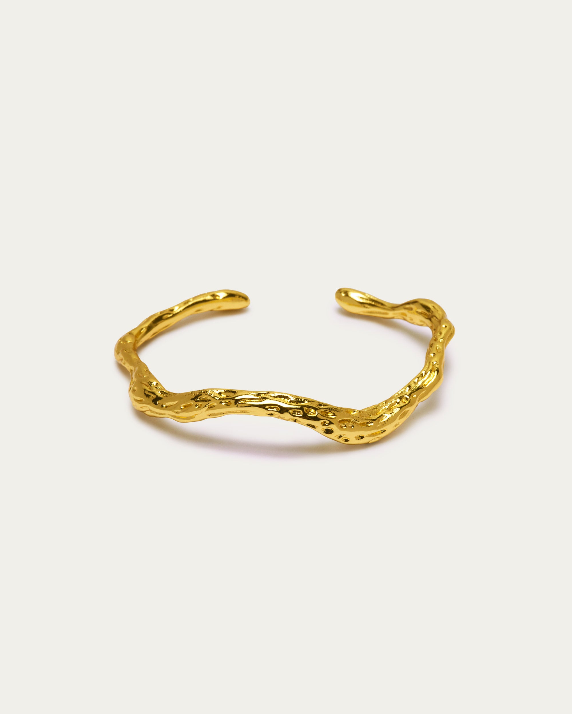 Molten Wave Textured Adjustable Bangle