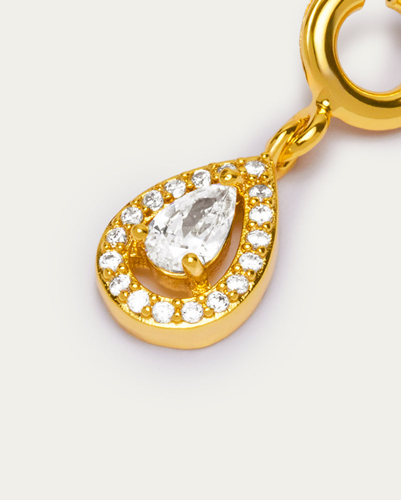 Pear-cut Crystal Charm
