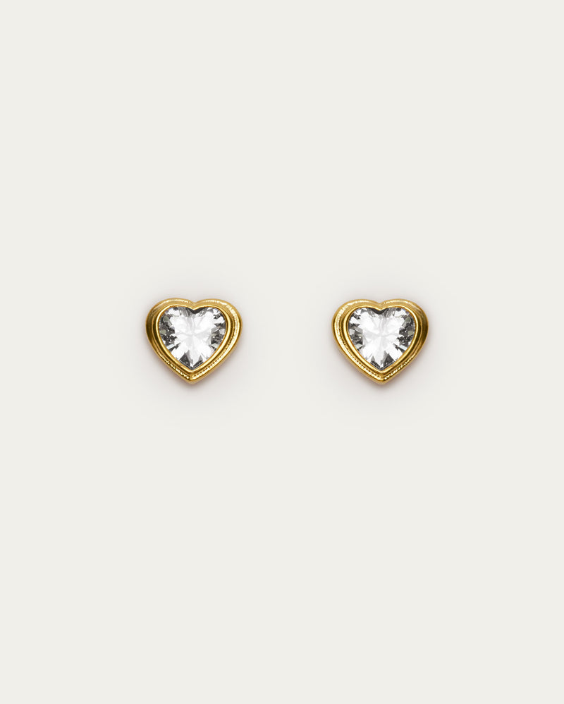 Heart Crystal Stud Earrings