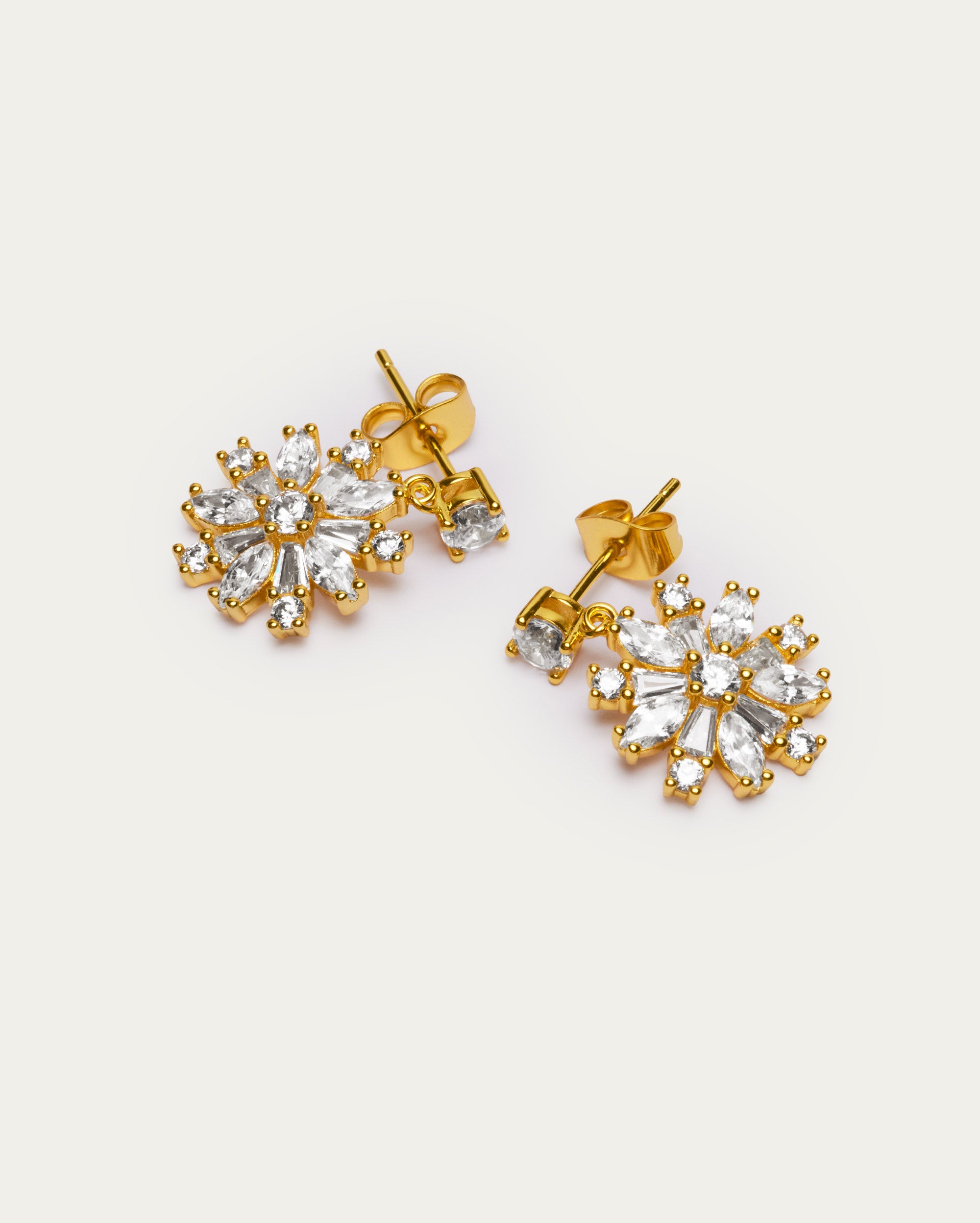 Crystal Bloom Drop Earrings