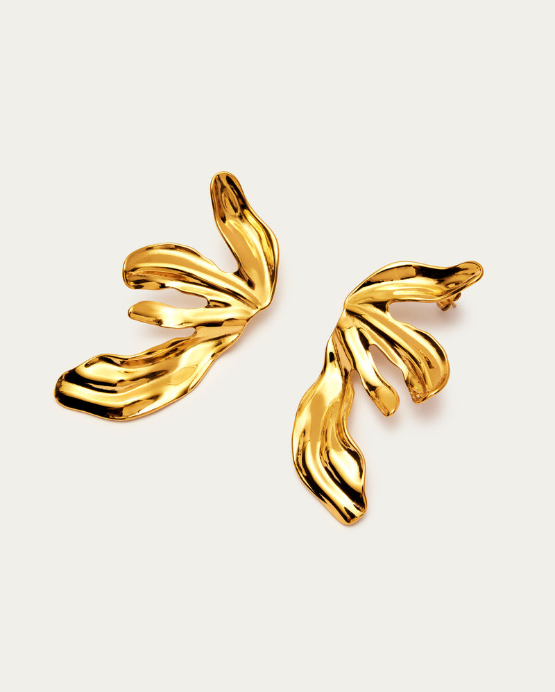 Statement Sculptural Flora Stud Earrings