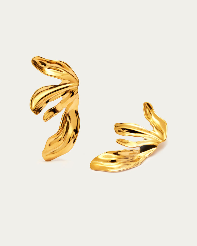 Statement Sculptural Flora Stud Earrings
