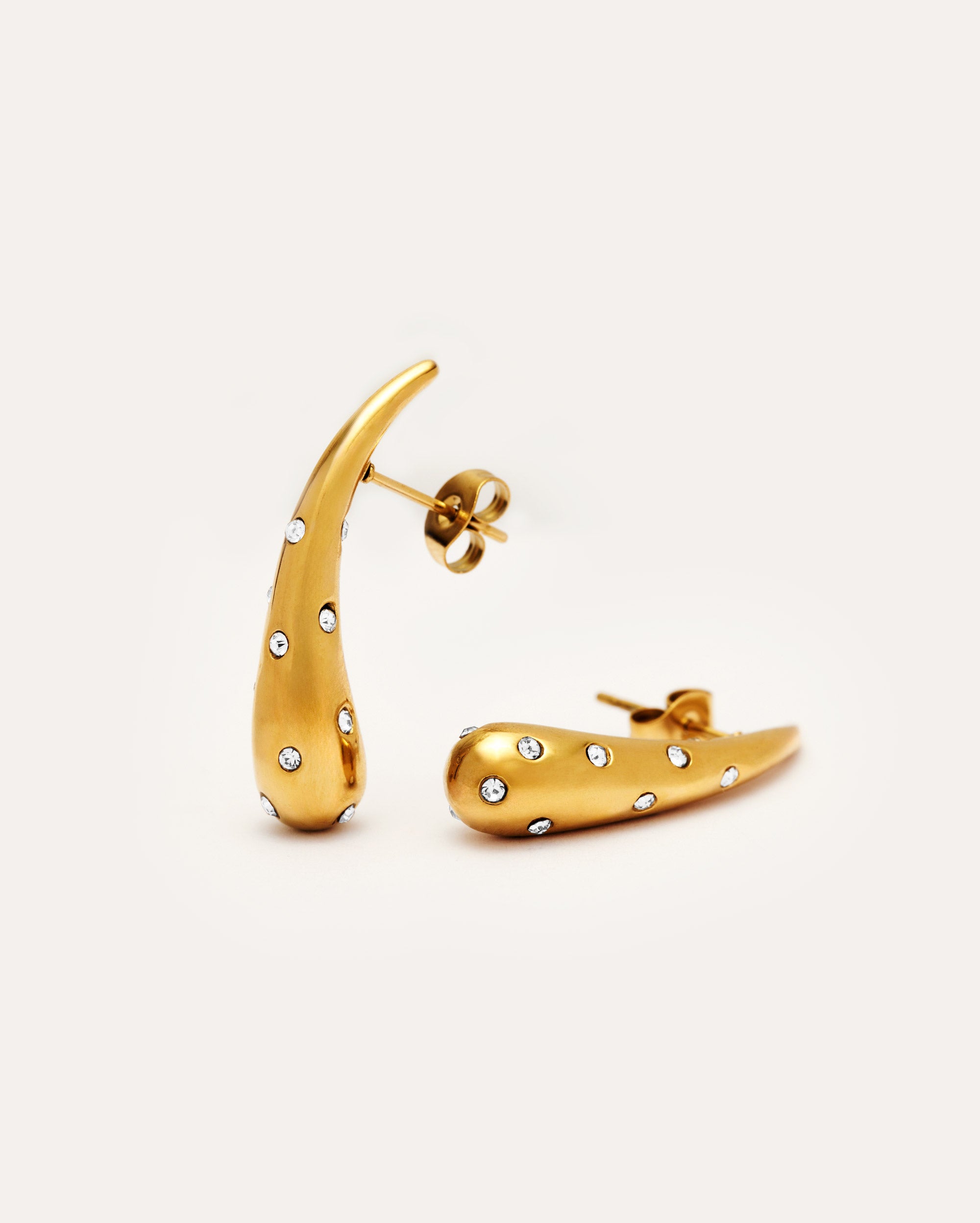 Teardrop Diamonte Stud Earrings